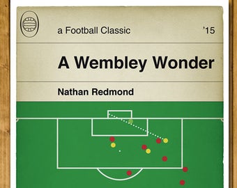 Norwich City goal v Middlesbrough in 2015 Championship Play Off Final - Nathan Redmond - Classic Book Cover Poster (Various Sizes)