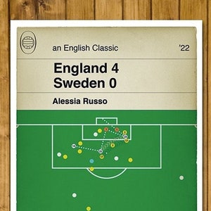 Alessia Russo Goal - England 4 Sweden 0 - hiel - EK 2022 halve finale dames - voetbalprint - boekomslagprint (verschillende maten)
