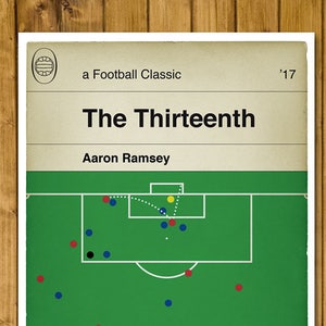 Arsenal winning goal v Chelsea in Cup Final 2017 - Aaron Ramsey header - Classic Book Cover Poster - Football Gift (Various Sizes)