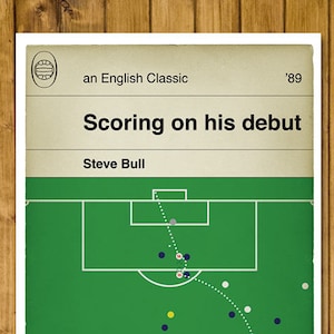 England goal v Scotland 1989 - Steve Bull - Debut Goal - Wolverhampton Wanderers - Classic Book Cover Poster - Football Gift (Various Sizes)
