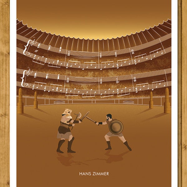 Theme from Gladiator - ‘Now We Are Free’ by Hans Zimmer - Movie Classics Poster - Soundtrack Print - Sheet Music Art (Various Sizes)