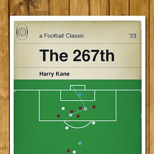 Harry Kane Record Goal - Tottenham Hotspur 1 Manchester City 0 - 267 goals for Spurs - Classic Football Book Cover Print (Various Sizes)