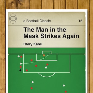 Tottenham Hotspur goal v Arsenal 2016 - Harry Kane Curler - Goal in a mask - Classic Book Cover Print - Football Gift (Various Sizes)