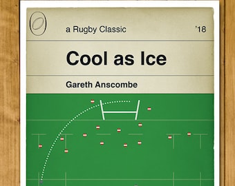 Cardiff Blues winning penalty v Gloucester - European Final 2018 - Gareth Anscombe - Rugby Book Cover Poster (Various Sizes)