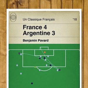 Benjamin Pavard Tor - France 4 Argentine 3 - Champes du monde de France - Cadeau pour fan de Polster - Livre classique (verschiedene Größen)