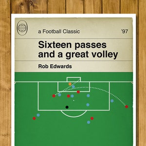 Huddersfield Town goal v Man City 1997 - Rob Edwards Volley - Classic Book Cover Print - Terriers Art - Football Gift (Various Sizes)