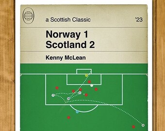 Kenny McLean Late Winner - Scotland Goal - Norway 1 Scotland 2 - Scoreline Edition - Euro 2024 Qualifier - Book Cover Poster (Various Sizes)