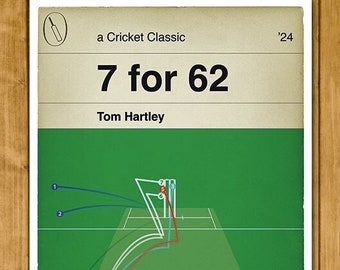 Tom Hartley England Debut - 7 wickets for 62 runs - Cricket Print - India v England 2024 - England win in India - Poster (Various Sizes)