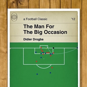 Chelsea goal v Bayern Munich - Didier Drogba Poster - Champions League Final 2012 - Book Cover Print - Football Fan Gift (Various Sizes)