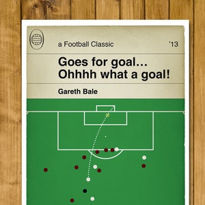Tottenham Hotspur goal v West Ham United 2013 - Gareth Bale Last Minute Winner - Classic Book Cover Print - Football Gift (Various Sizes)
