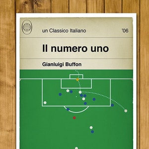 Italy v France 2006 Final - Gianluigi Buffon save - Poster di calcio - Book Cover Print - Football Gift (Various Sizes)