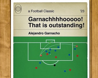 Alejandro Garnacho Overhead Kick - Man Utd Goal - Everton 0 Manchester United 3 - Garnacho Goal - Football Poster Gift (Various Sizes)