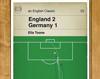 Ella Toone Goal - England 2 Germany 1 - Women's Euro Final 2022 - Football Print - Classic Book Cover Print (Various Sizes)