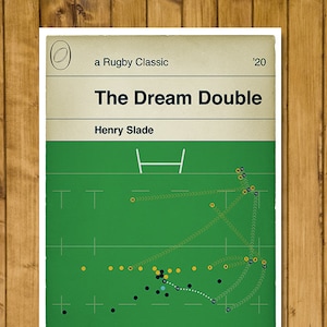 Exeter Chiefs Dream Double - Henry Slade Try - Exeter Chiefs 19 Wasps 13 - premiership Final 2020 - Buchcover Poster (verschiedene Größen)