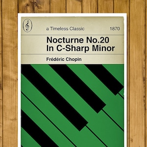 Frédéric Chopin - Nocturne No.20 in C-Sharp Minor - Timeless Classic - Classical Music - Alternative Book Cover Poster (Various Sizes)