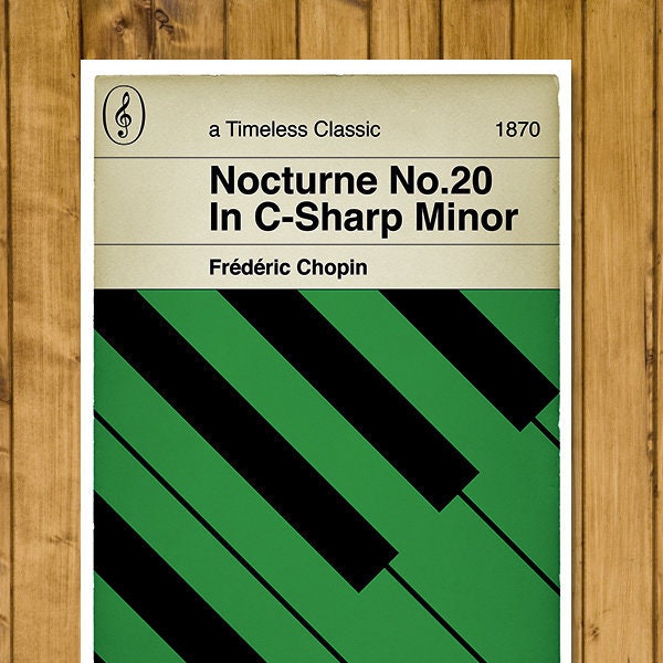 Frédéric Chopin - Nocturne No.20 in C-Sharp Minor - Timeless Classic - Classical Music - Alternative Book Cover Poster (Various Sizes)