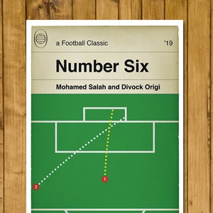 Liverpool Goals v Tottenham Hotspur - Mo Salah & Divock Origi - Number 6 - Champions League Final 2019 - Book Cover Poster (Various Sizes)