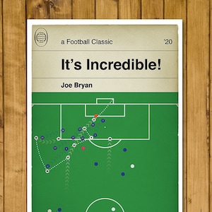 Fulham team goal v Brentford - Joe Bryan Second Goal - 2020 Championship Play Off Final at Wembley - Book Cover Poster (Various Sizes)