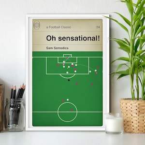 Ipswich Town Goal - Sam Szmodics Overhead Kick - Tottenham Hotspur 1 Ipswich Town 2 - Premier League 2024 - Book Cover Print (Various Sizes)