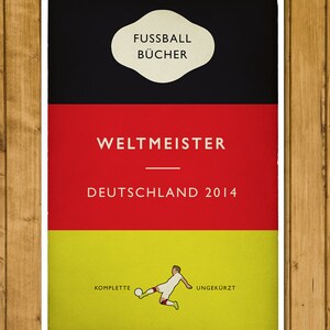 Alemania - Weltmeister - Campeones del Mundo 2014 - Mario Götze - Portada del libro con bandera alemana Póster imagen 6