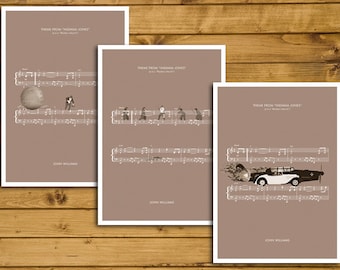 Indiana Jones - Original Trilogy - Set of 3 Posters - Theme from Indiana Jones by John Williams - Movie Classics Prints (Various Sizes)