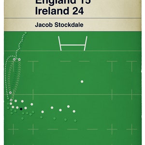 England 15 Ireland 24 Jacob Stockdale Try Ireland Grand Glam 2018 Six Nations 2018 Rugby Book Cover Poster Various Sizes Available image 3