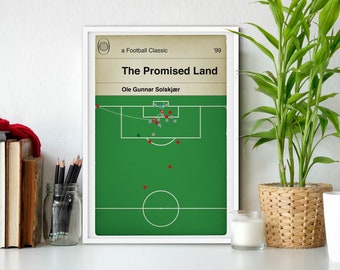 Manchester United goal v Bayern Munich - Ole Gunnar Solskjaer Poster - 1999 Final - Classic Book Cover Print - Football Gift (Various Sizes)