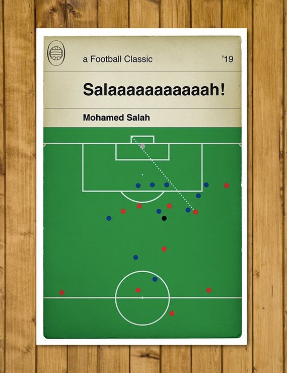 Liverpool goal v Chelsea - Mohamed Salah Screamer - Salaaaaaaaaaaah! - Classic Book Cover Poster - Football Gift (Various Sizes)