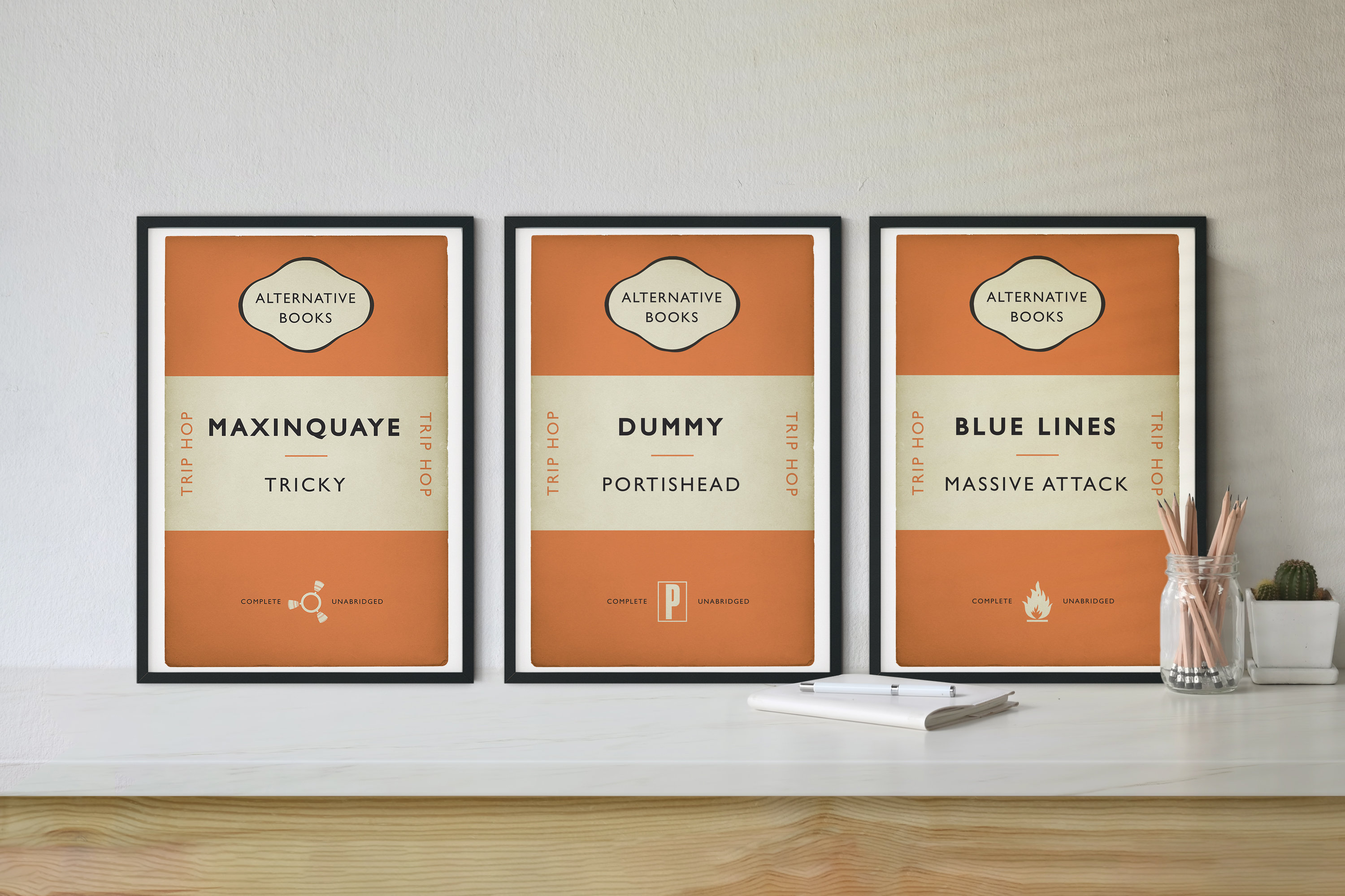 Trip Hop Album Cover Prints – Massive Attack, Portishead, Tricky