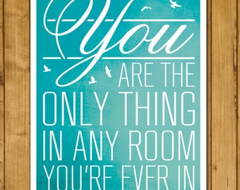 Affiche de paroles de musique - Love Art - Affiche de paroles romantique - Inspirée de la chanson Starlings d&#39;Elbow - 100 % non officiel - 27,4 x 37,4 cm