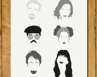 Pôster clássico de comédia - espaçado - decoração de parede de série de TV - impressão artística minimalista (vários tamanhos)