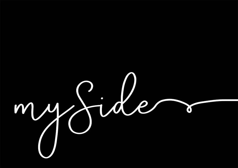 My Side, Your Side Posters Print at Home Bedroom Art Bedroom Poster Couples Home Above Bed Left and Right A3 420 x 297mm image 4