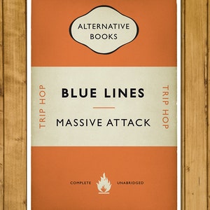 Trip Hop Print - Massive Attack - Blue Lines - Alternative Book Cover Poster (UK and US sizes available)