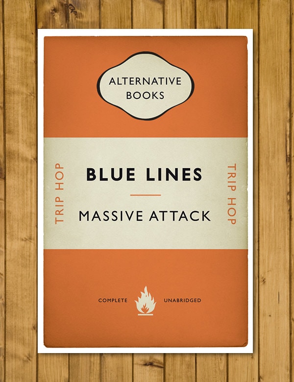 Trip Hop Print - Massive Attack - Blue Lines - Alternative Book