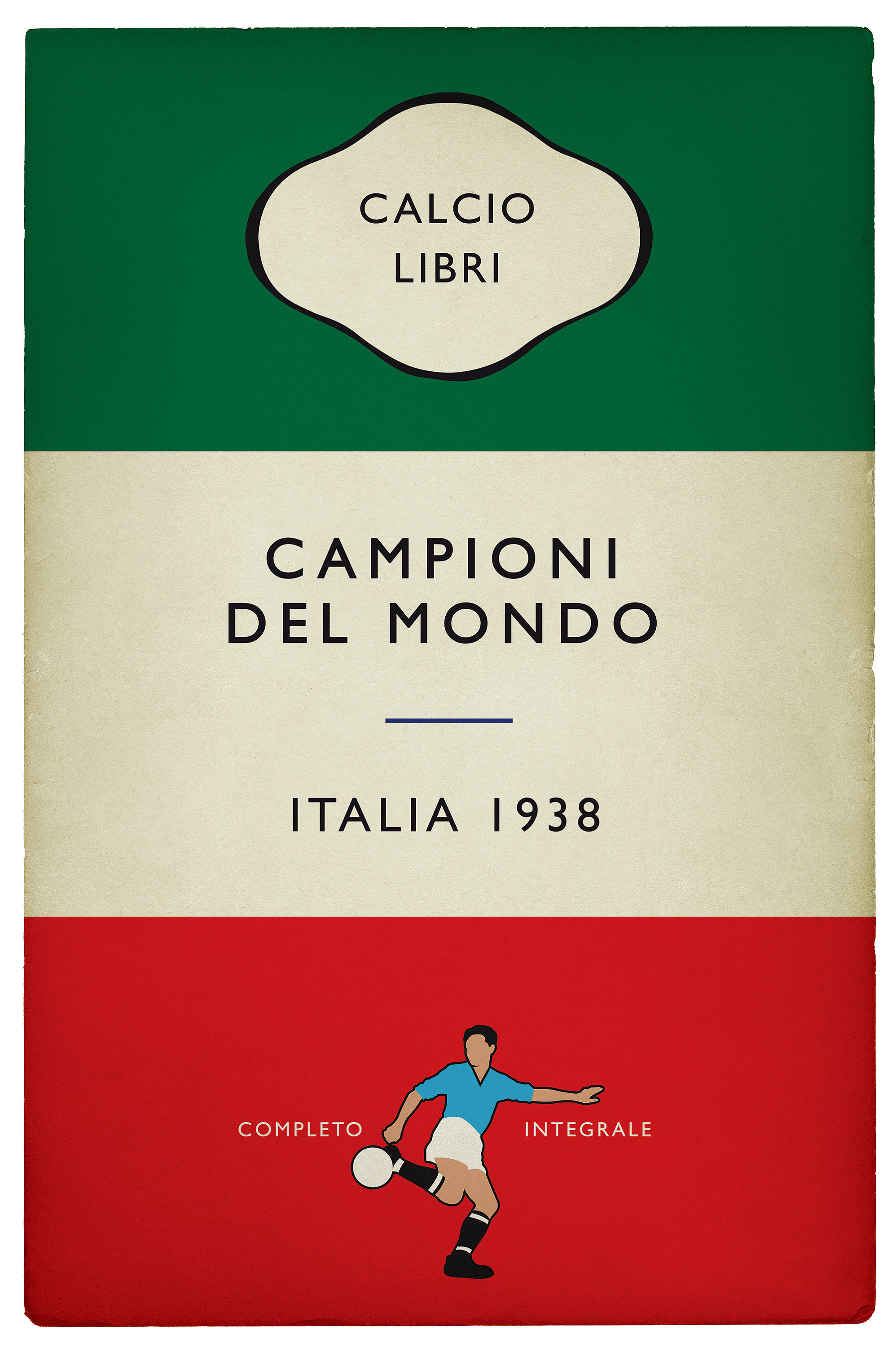 Italy 1938 World Cup Champions Poster – Silvio Piola Football Art
