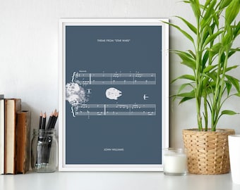 Star Wars Main Theme by John Williams - Return of the Jedi - Movie Classics Poster - Sheet Music Soundtrack - Movie Gift (Various Sizes)
