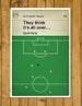 Football Print - Classic Book Cover Poster - Geoff Hurst Hat-trick goal for England in the 1966 Cup Final (Various Sizes) 
