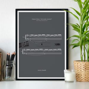 "The Dark Knight ""Like A Dog Chasing Cars"" von Hans Zimmer - Filmklassiker Poster - Soundtrack Druck - (verschiedene Größen erhältlich)"