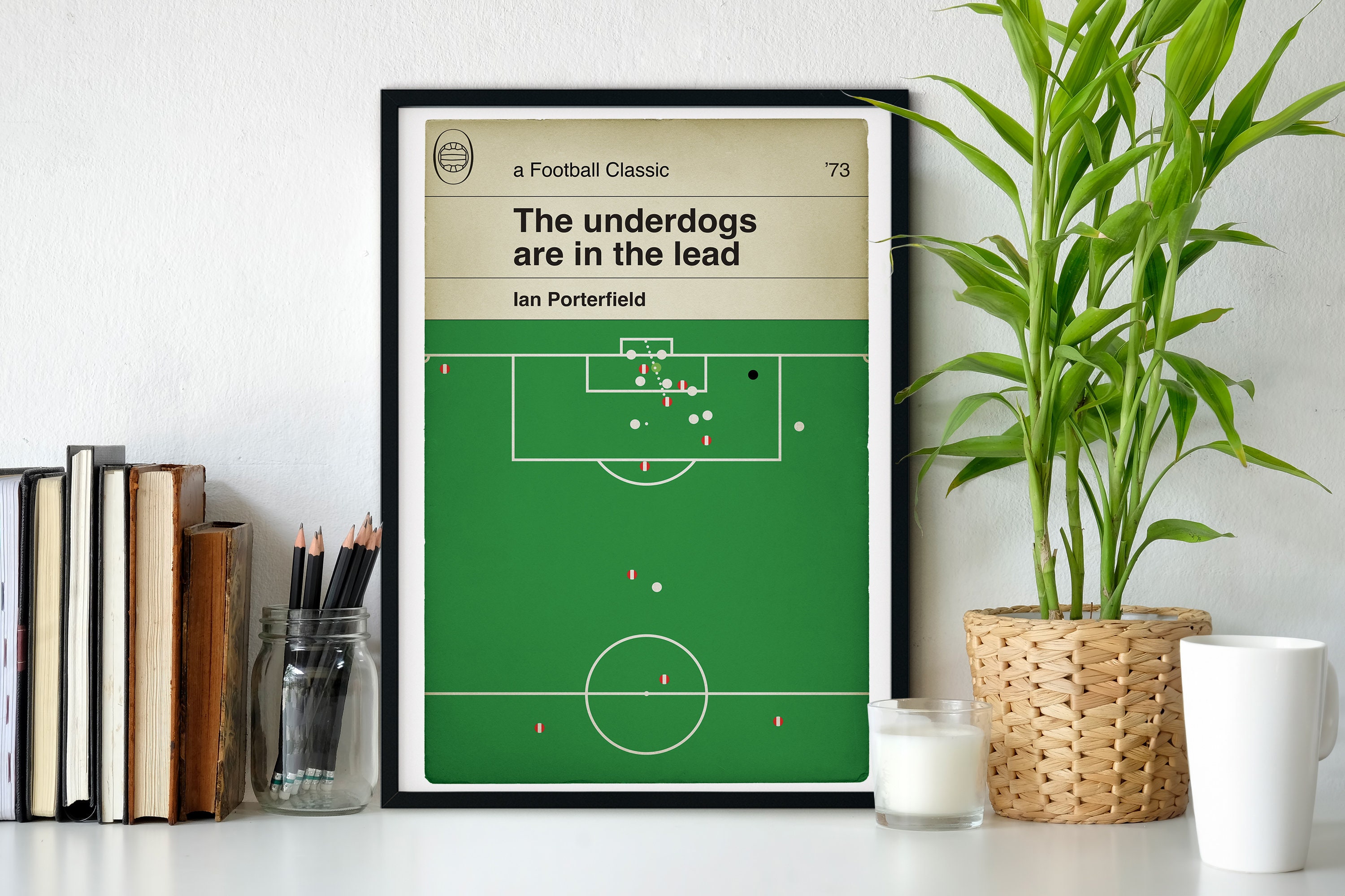 Ian Porterfield winning goal - Sunderland 1 Leeds United 0 - FA Cup Final 1973 - Football Print - Classic Book Cover Poster (Various Sizes)
