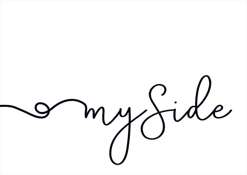 My Side, Your Side Posters Print at Home Bedroom Art Bedroom Poster Couples Home Above Bed Left and Right A3 420 x 297mm image 3