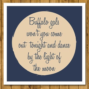 Qué bello es vivir - Buffalo Gals - Tarjeta navideña (cuadrado de 125 mm)