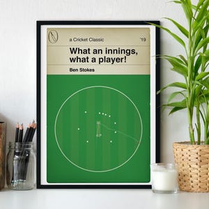 Impresión de críquet - Inglaterra vs. Australia - Carreras de la victoria de Ben Stokes - Tercer Test de las Ashes 2019