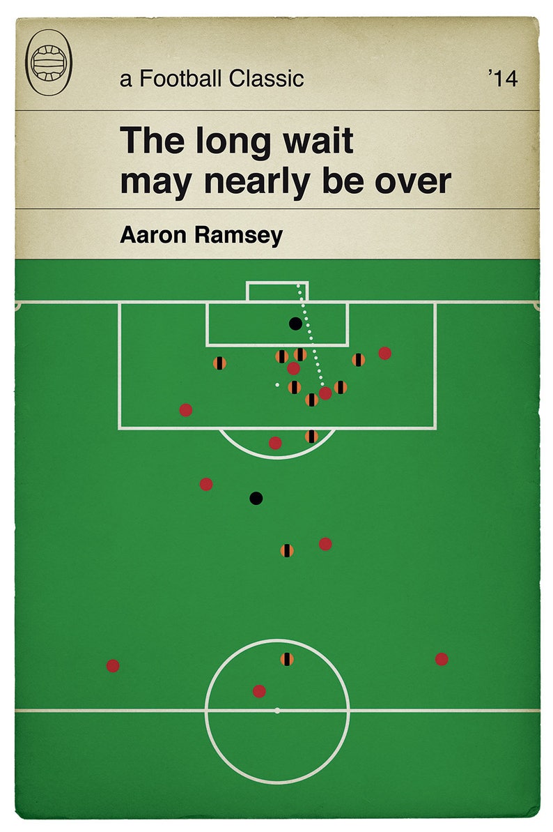 Aaron Ramsey-doelafdruk: Arsenal FA Cup-finale 2014: voetbalposter afbeelding 2