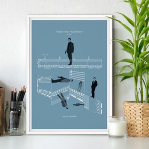 Thème du début - « Le temps » de Hans Zimmer - Poster de classiques du cinéma - Impression de la bande originale - Art en partition - Cadeau pour le film (différentes tailles)