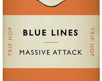 Trip Hop Print - Massive Attack - Blue Lines - Alternative Book