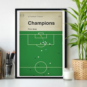 Plymouth Argyle goal v Port Vale - Finn Azaz - League One Champions 2023 - Football Print - Book Cover Goal Poster (Various Sizes)
