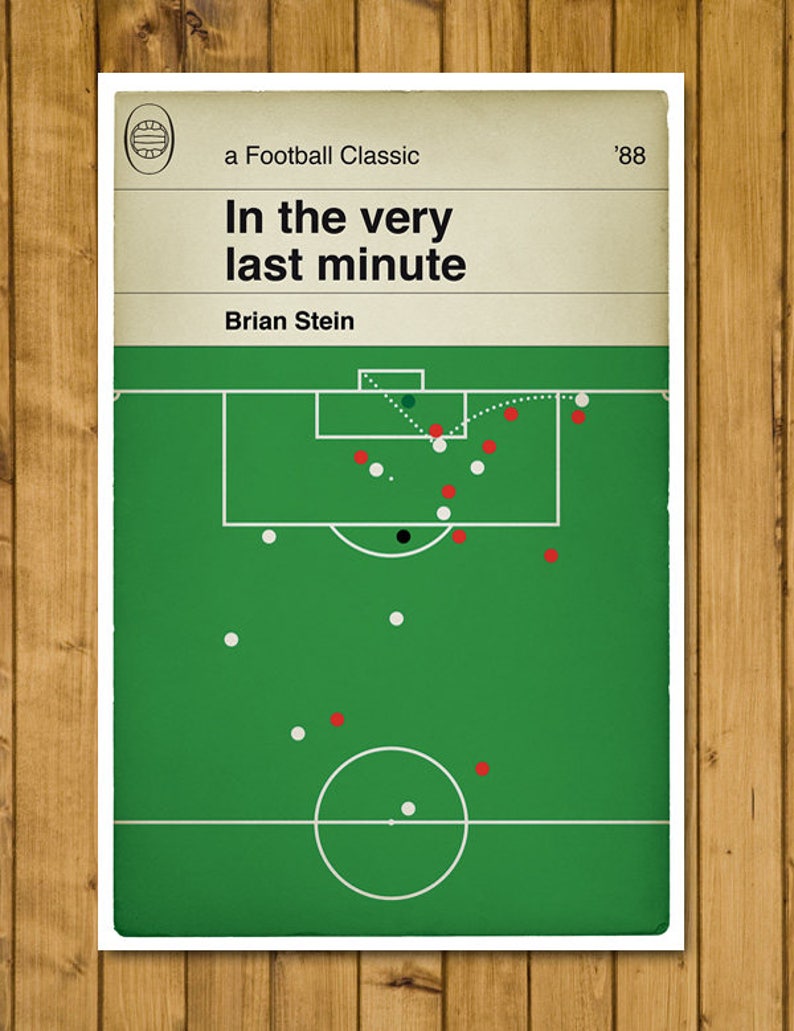 Football Print Classic Book Cover Poster Brian Stein Etsy UK
