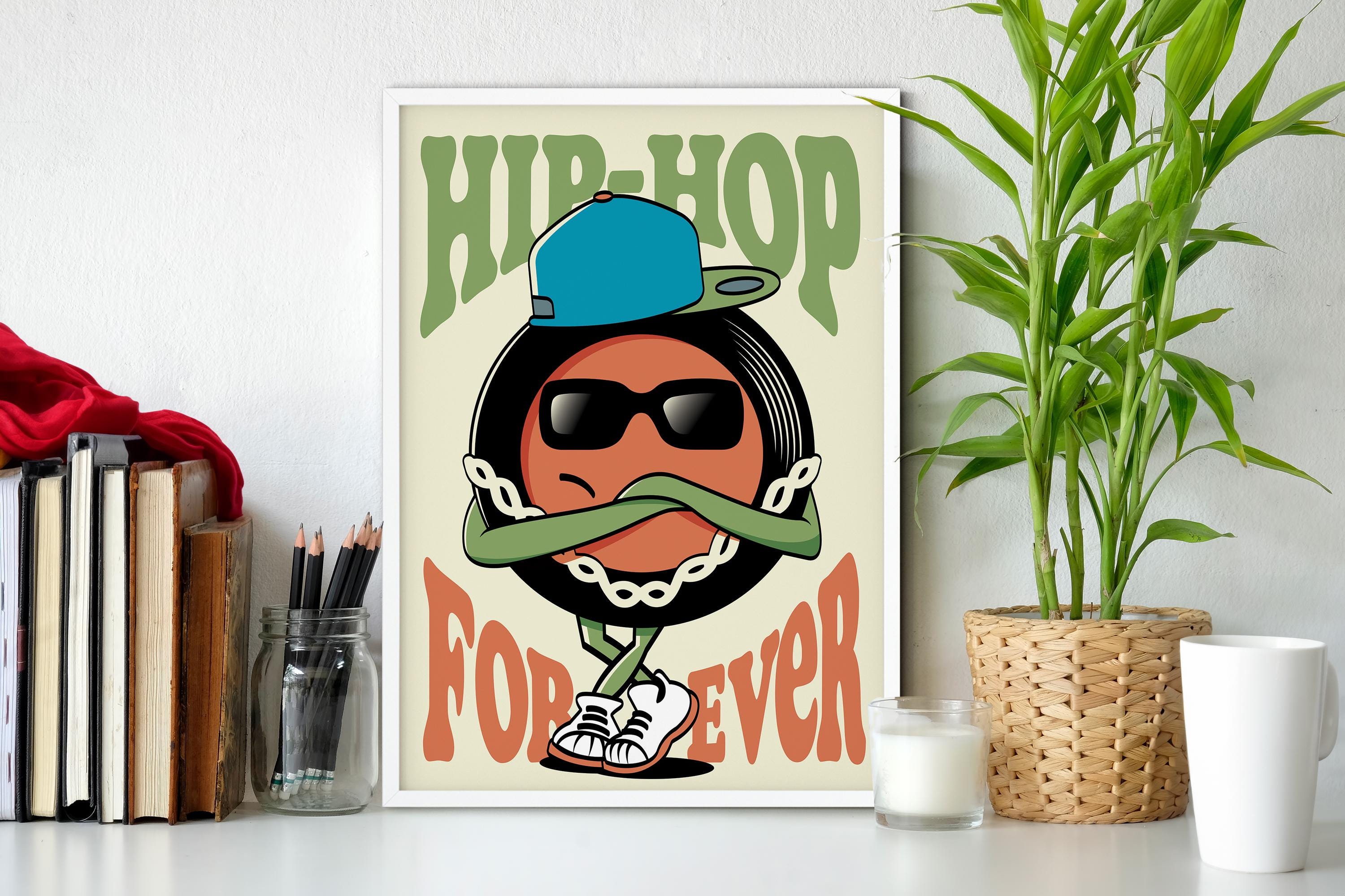 Hip Hop Vinyl Record Art Print: Urban Music Poster - Etsy