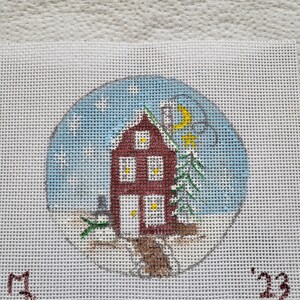 hand painted needlepoint canvas