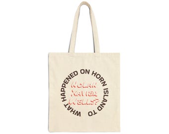 Personalized Name Tote Bag | 100% Cotton Canvas, Red Handwritten Design